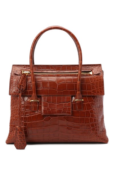 Сумка-тоут icon medium из кожи аллигатора TOM FORD, арт. L0683T/CSY, фото 1