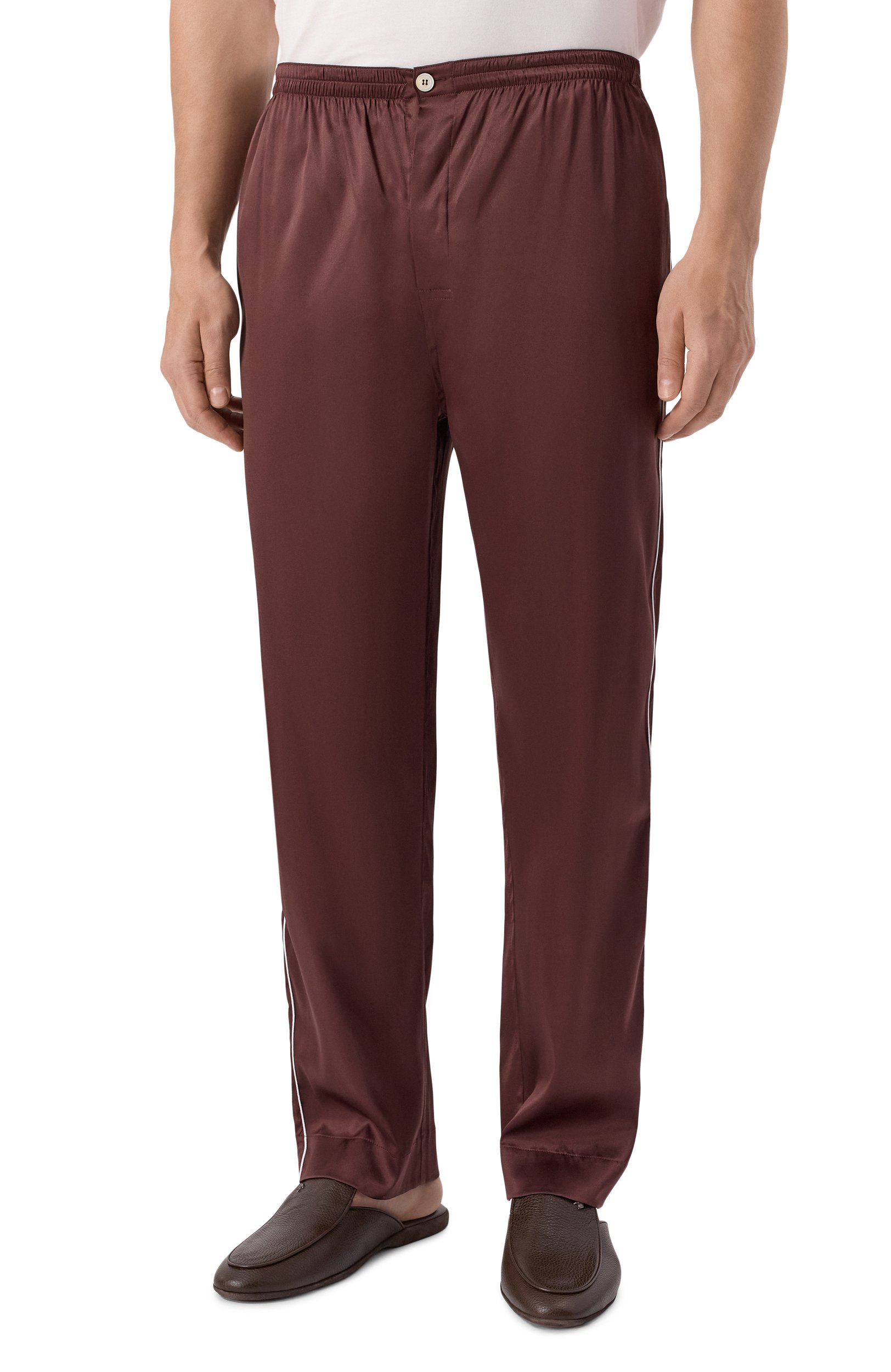 Шелковые домашние брюки KITON, арт. UNWT005K0265L, фото 3