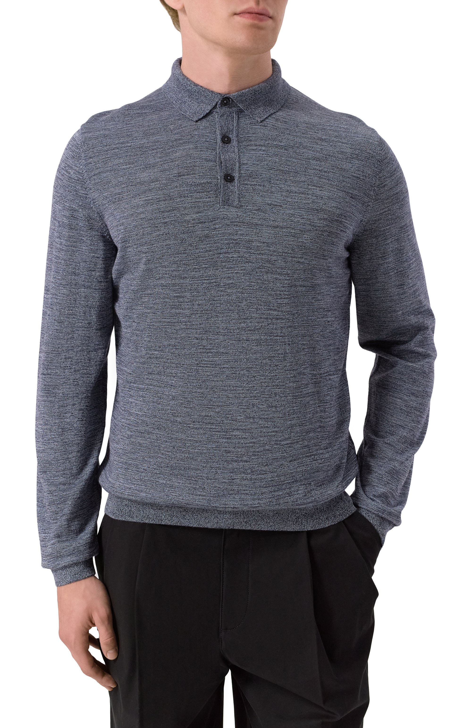 Шерстяное поло BOSS, арт. 50476355, фото 3