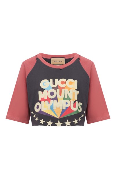 Женская хлопковая футболка GUCCI, арт. 653290/XJDJY