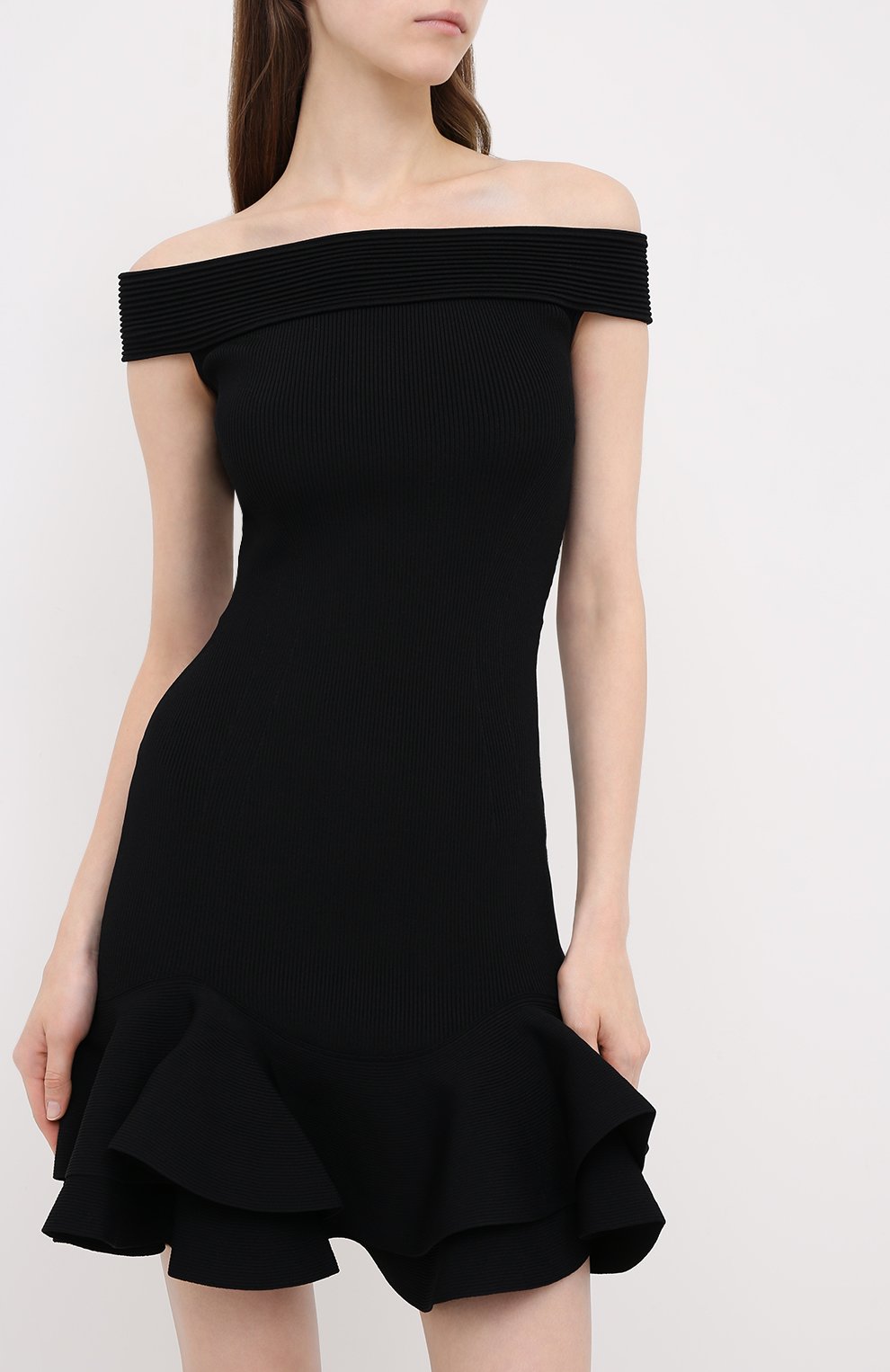 Платье из вискозы ALEXANDER MCQUEEN, арт. 633641/Q1APM, фото 3