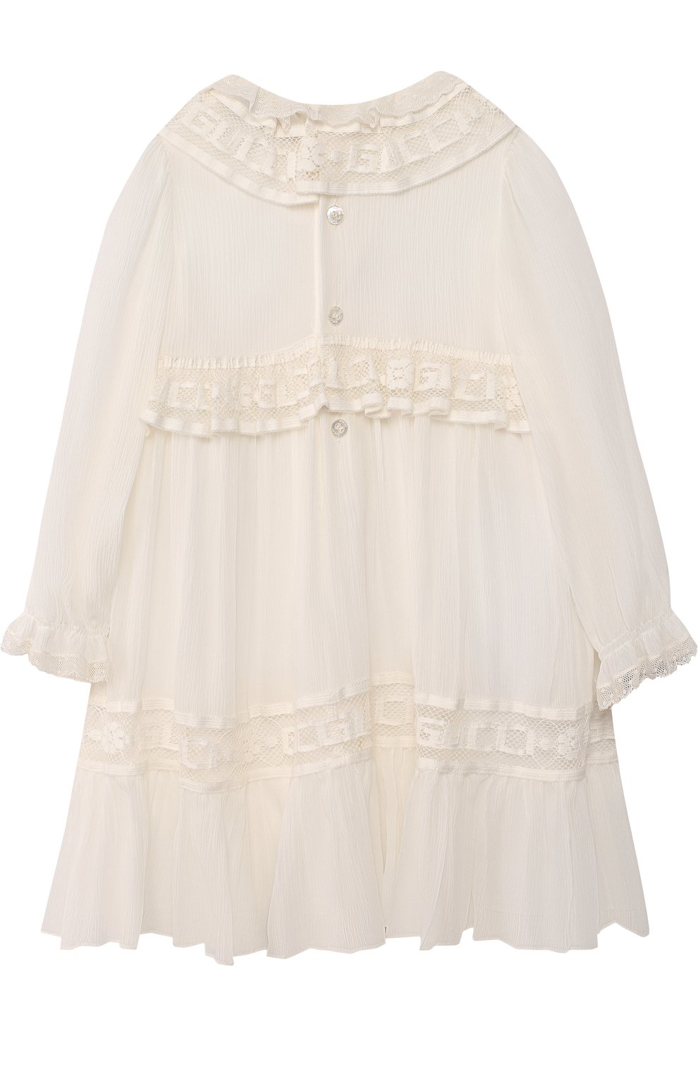 Шелковое платье с кружевной отделкой GUCCI, арт. 518955/ZBS46, фото 2