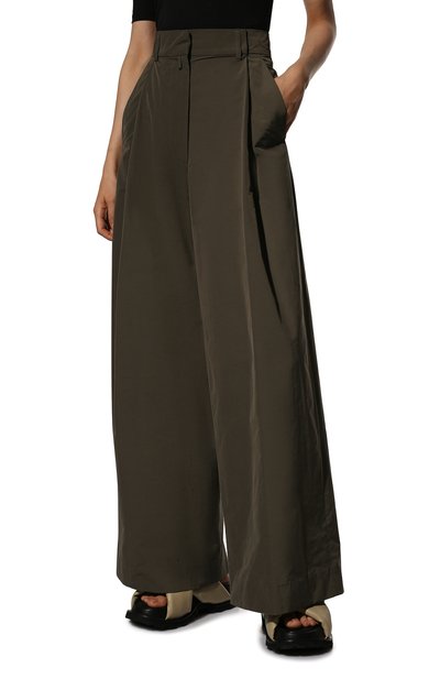 Брюки DRIES VAN NOTEN хаки цвета по цене 54950 руб., арт. 221-010942-4027, фото 3 Брюки DRIES VAN NOTEN, арт. 221-010942-4027, фото 3