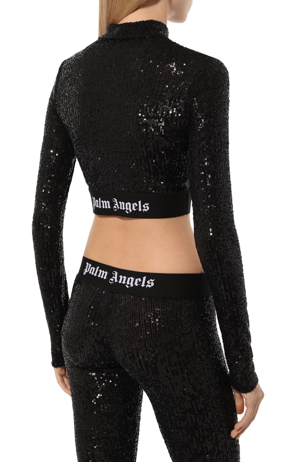 Топ с отделкой пайетками PALM ANGELS, арт. PWAD067F24FAB002, фото 4