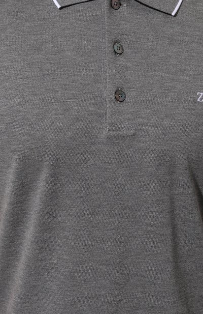 Хлопковое поло ZEGNA, арт. E7358A5/B746, фото 5