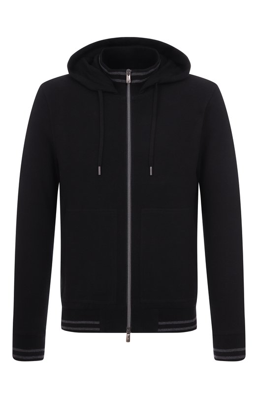 Толстовка из хлопка и кашемира Capobianco 19M405.LB00. Чёрный 19M405.LB00.