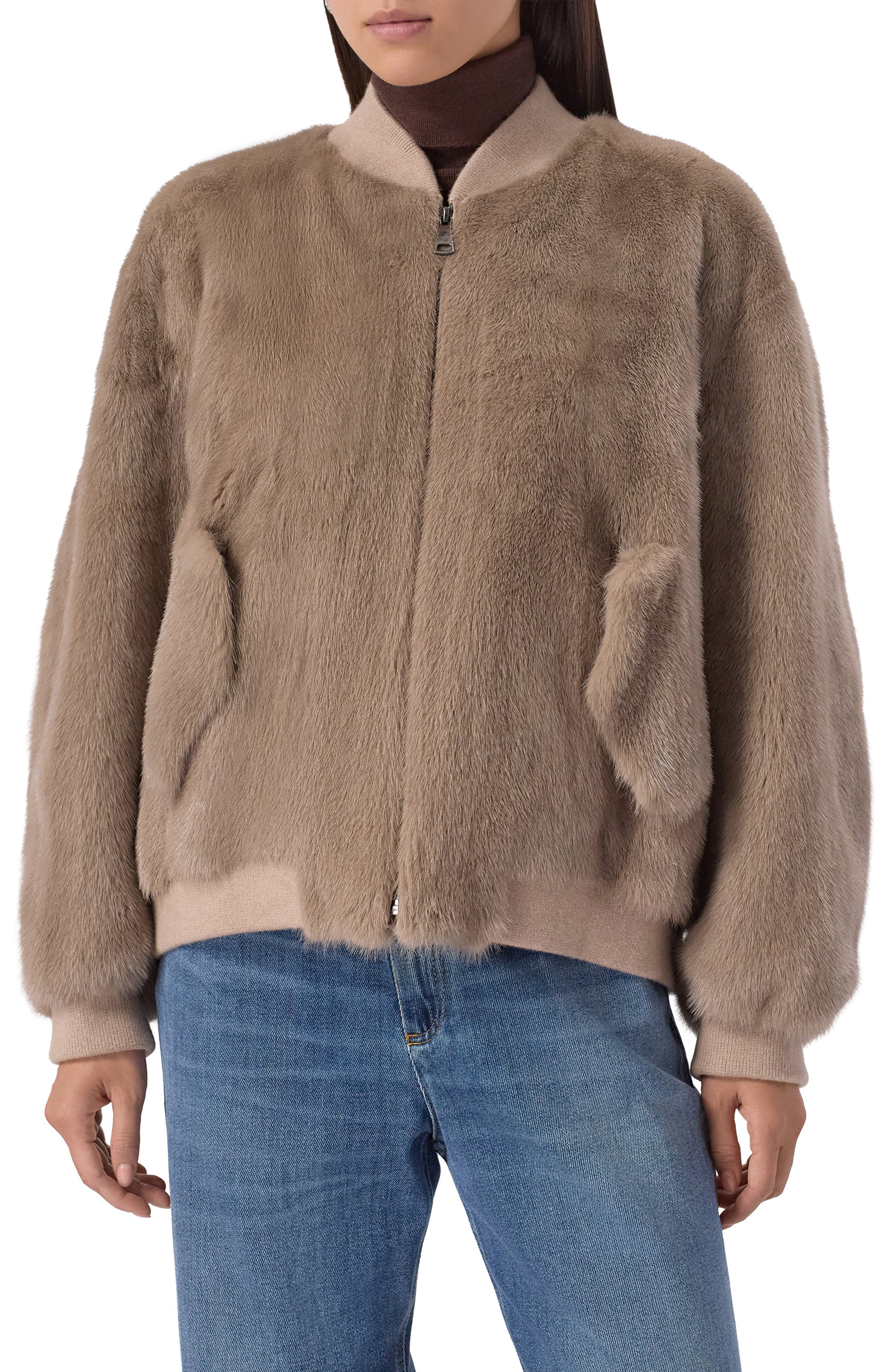 Бомбер из норки SIMONETTA RAVIZZA, арт. F05JA272M1-B/TS, фото 3