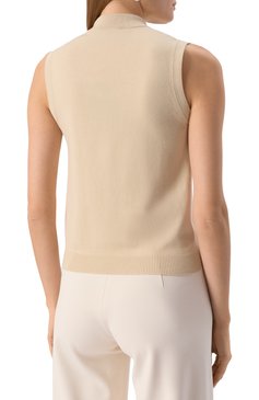 Женский топ из вискозы WEEKEND MAX MARA бежевого цвета, арт. BELGI0 | Фото 4 (Рукава: Короткие, Без рукавов; Длина (для топов): Стандартные; Материал внешний: Вискоза; Стили: Кэжуэл; Кросс-КТ: Трикотаж; Автоматизация состава: Проставлено; Автоматизация ТО: Проставлено)