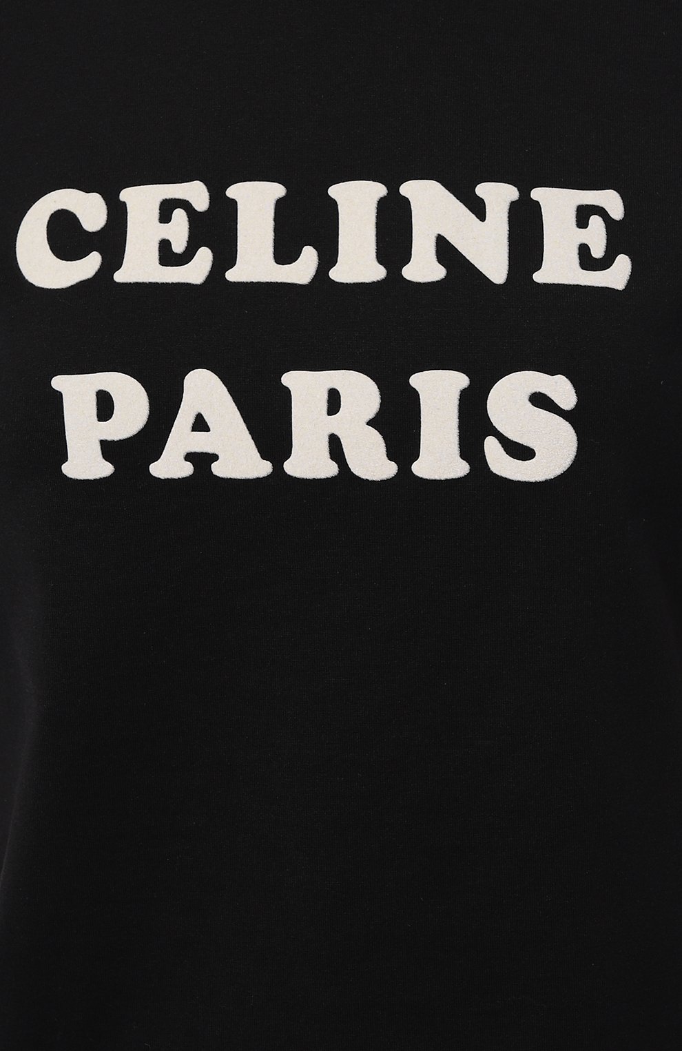 Хлопковая футболка CELINE черного цвета по цене 68950 руб., арт. 2X885/671Q, фото 5 Хлопковая футболка CELINE, арт. 2X885/671Q, фото 5