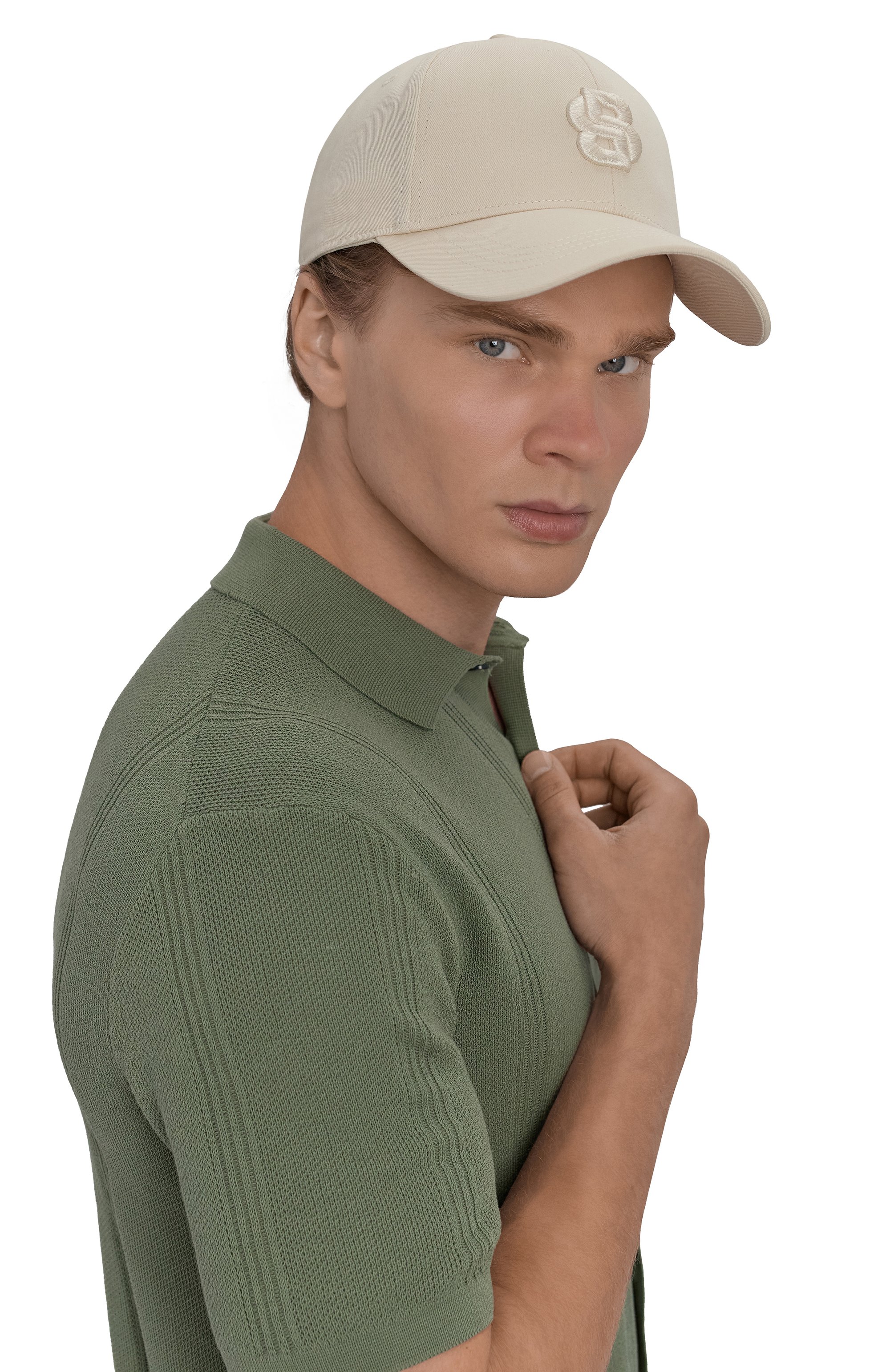 Хлопковая бейсболка BOSS кремового цвета по цене 7490 руб., арт. 50533299, фото 2 Хлопковая бейсболка BOSS, арт. 50533299, фото 2