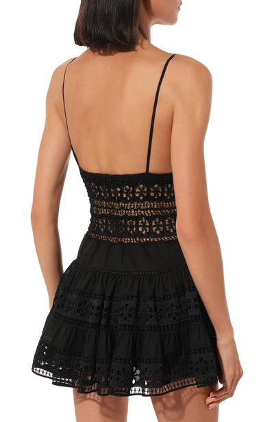 Хлопковое платье CHARO RUIZ IBIZA черного цвета по цене 59950 руб., арт. 231600, фото 4 Хлопковое платье CHARO RUIZ IBIZA, арт. 231600, фото 4