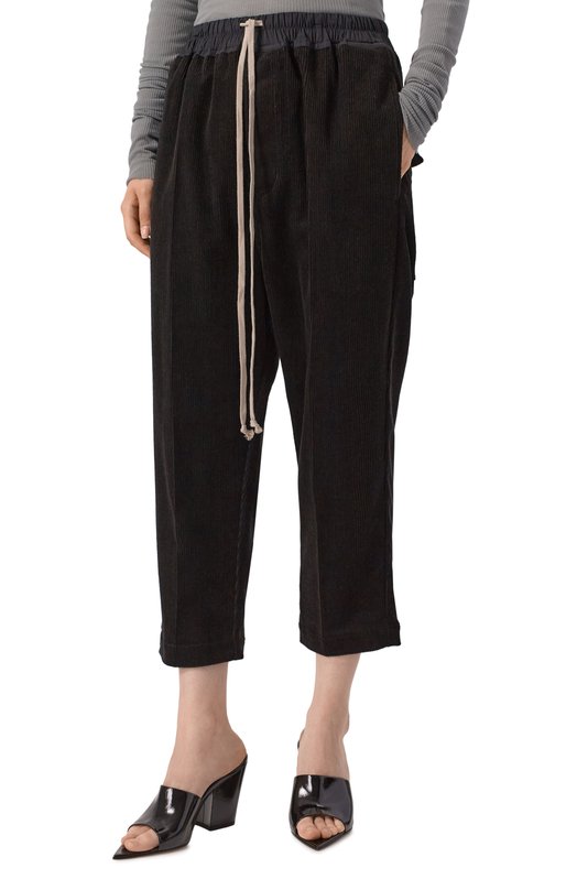 Вельветовые брюки Rick Owens RP02E4303/MLC9 Чёрный  RP02E4303/MLC9 Фото 3