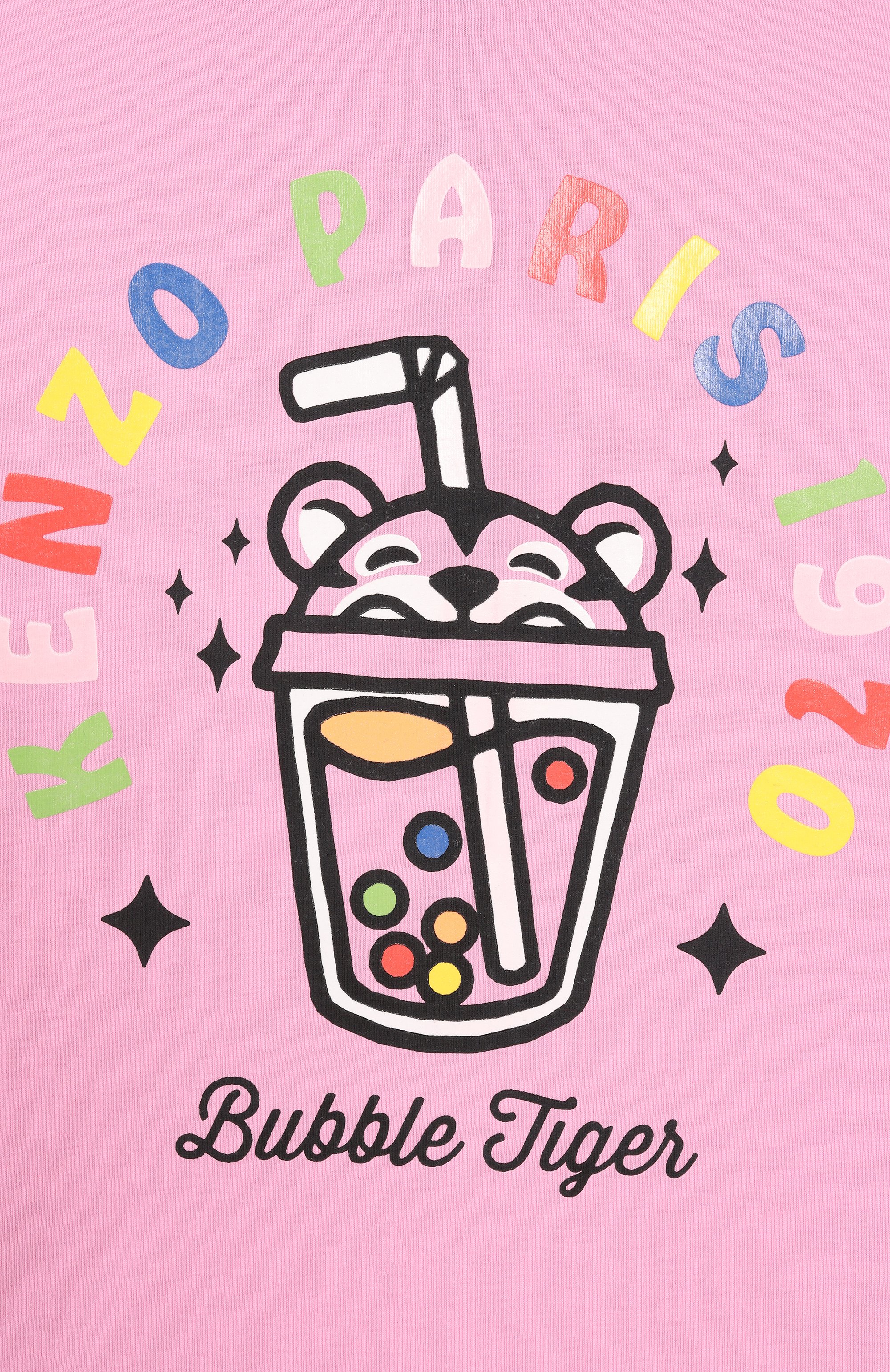 Хлопковая футболка KENZO розового цвета по цене 9530 руб., арт. K61769, фото 3 Хлопковая футболка KENZO, арт. K61769, фото 3