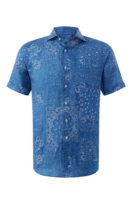 Мужская льняная рубашка FEFE` синего цвета по цене 0 руб., арт. LINEN SHIRT/CLX082VAR07 | Фото 1