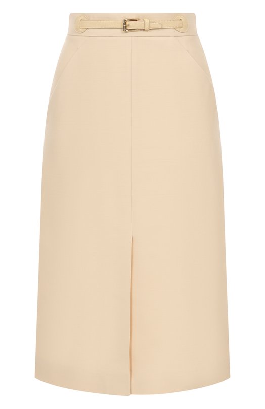 Юбка из шерсти и шелка Valentino 7B3RADM5/1CF Кремовый 7B3RADM5/1CF