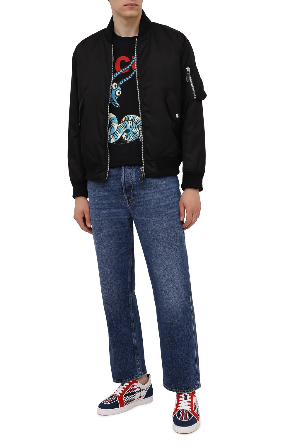 Комбинированные кеды rantulow CHRISTIAN LOUBOUTIN, арт. 3210247/RANTUL0W 0RLAT0 FLAT, фото 2