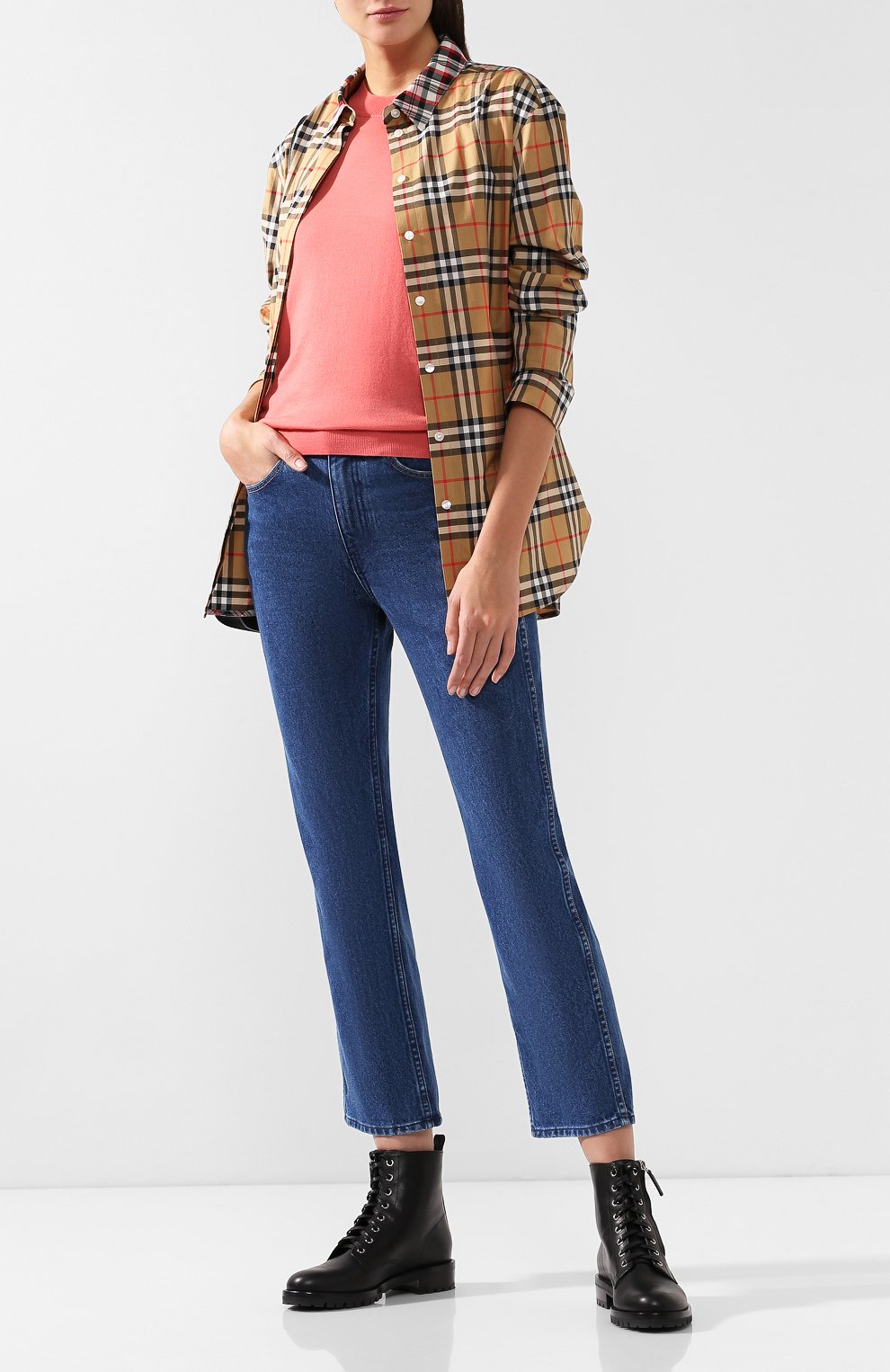 Шерстяной топ BURBERRY розового цвета по цене 34700 руб., арт. 8003189, фото 2 Шерстяной топ BURBERRY, арт. 8003189, фото 2