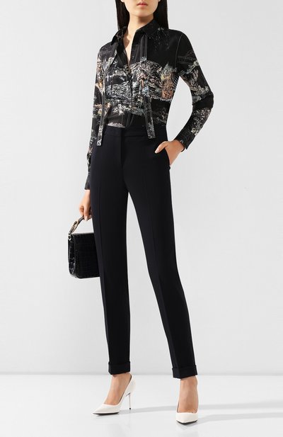 Шерстяные брюки GIORGIO ARMANI темно-синего цвета по цене 96650 руб., арт. 0SHPP0AL/T01HK, фото 2 Шерстяные брюки GIORGIO ARMANI, арт. 0SHPP0AL/T01HK, фото 2