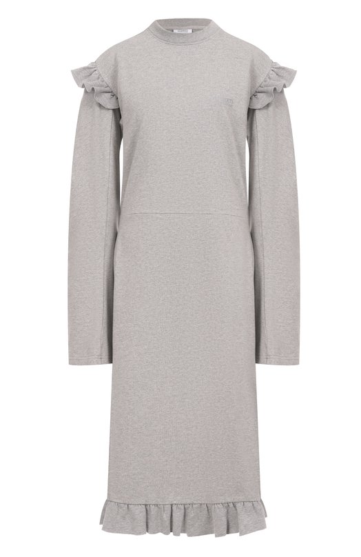 Хлопковое платье VETEMENTS WE54DR140G/1200 JERSEY Серый WE54DR140G/1200 JERSEY