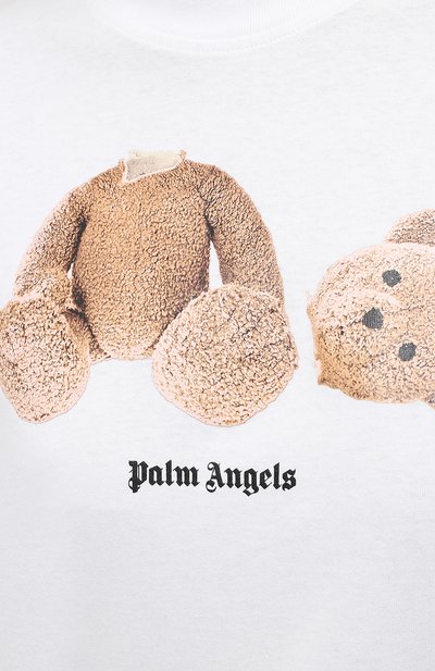 Хлопковая футболка PALM ANGELS белого цвета по цене 26650 руб., арт. PWAA017F20JER0040160, фото 5 Хлопковая футболка PALM ANGELS, арт. PWAA017F20JER0040160, фото 5