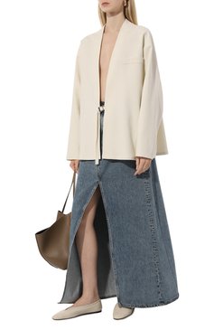 Женская джинсовая юбка SLVRLAKE голубого цвета, арт. DALS707SHDTM/DALLAS MAXI SKIRT | Фото 2 (Длина Ж (юбки, платья, шорты): Макси; Материал сплава: Проставлено; Драгоценные камни: Проставлено; Материал внешний: Хлопок, Деним; Кросс-КТ: Деним; Стили: Кэжуэл)