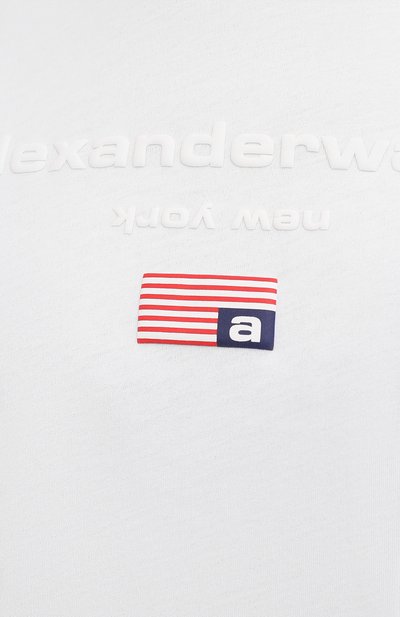 Хлопковая футболка ALEXANDER WANG белого цвета по цене 31950 руб., арт. 1CC3211495, фото 5 Хлопковая футболка ALEXANDER WANG, арт. 1CC3211495, фото 5