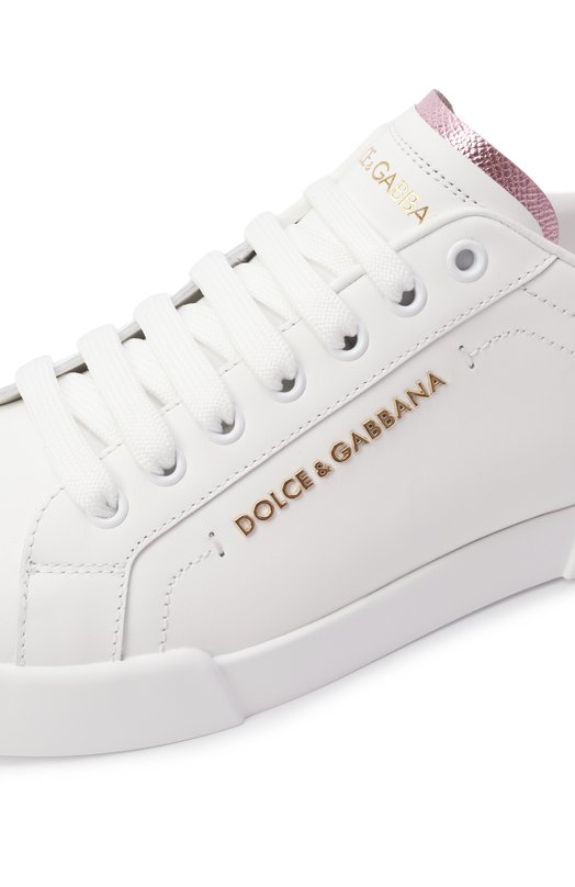 Кожаные кеды Portofino Dolce & Gabbana CK2329/AN298 Белый  CK2329/AN298 Фото 7