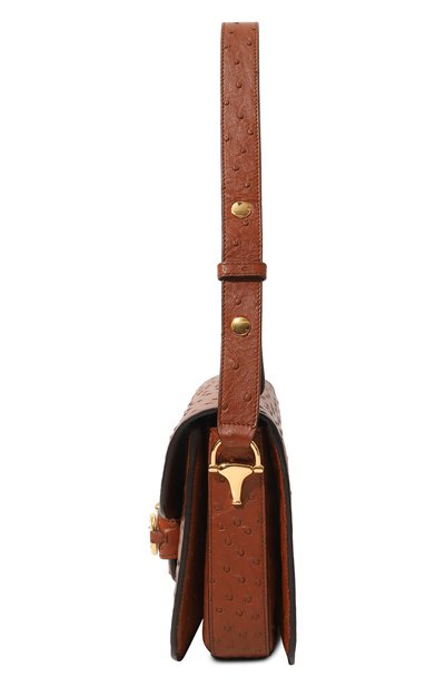 Сумка 1955 horsebit small из кожи страуса GUCCI, арт. 602204 EY00G, фото 4