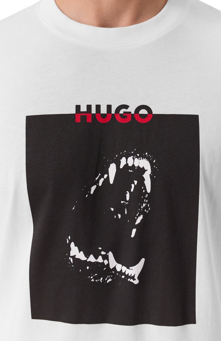 Хлопковая футболка HUGO, арт. 50542734, фото 1