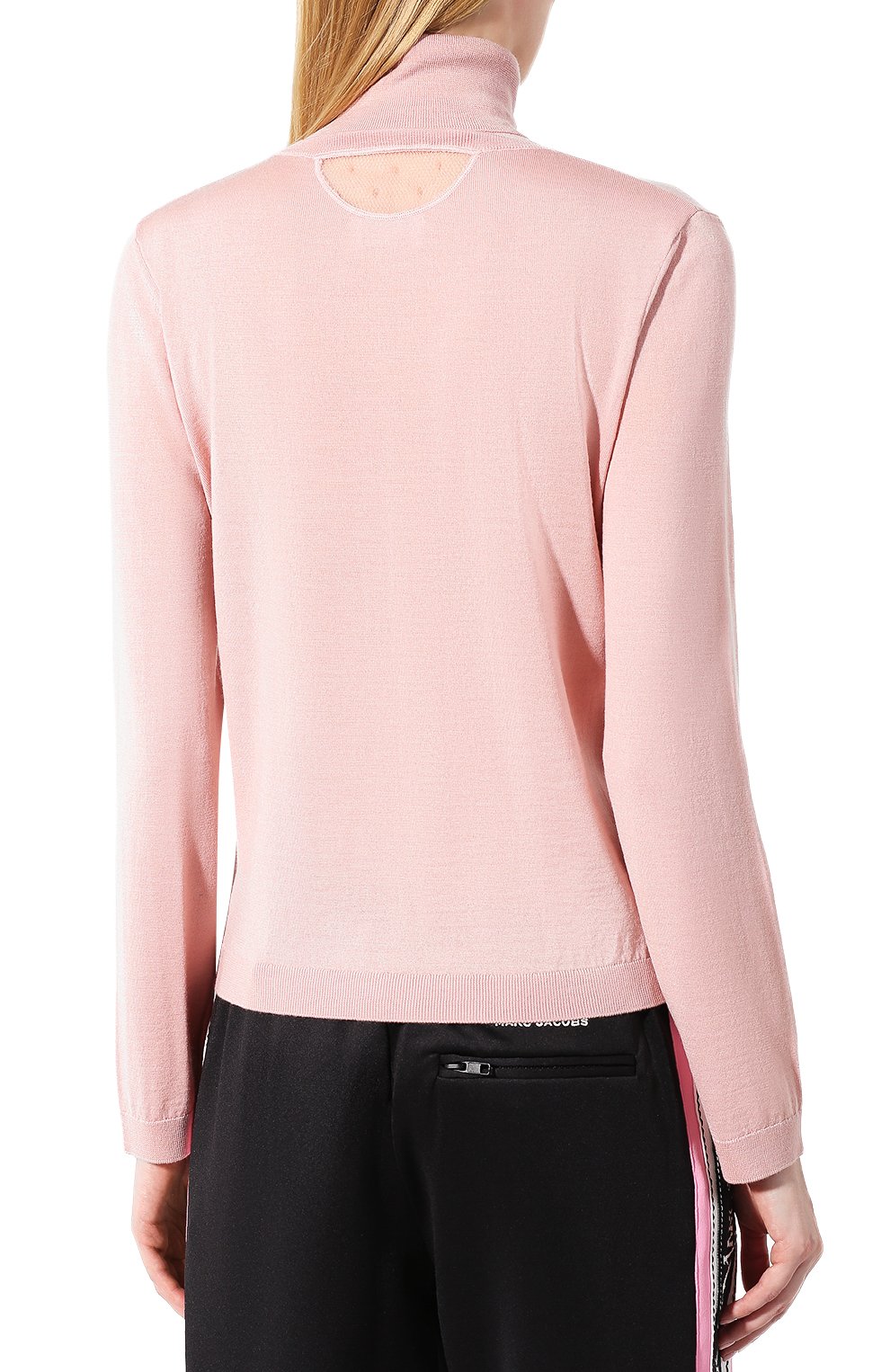 Водолазка из смеси шерсти и шелка REDVALENTINO светло-розового цвета по цене 46050 руб., арт. SR0KC03R/4A7, фото 4 Водолазка из смеси шерсти и шелка REDVALENTINO, арт. SR0KC03R/4A7, фото 4