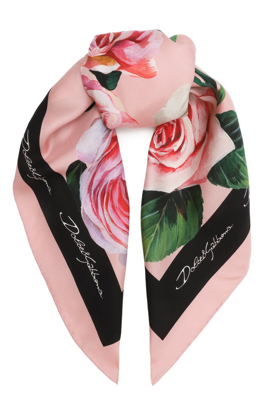 Шелковый платок Dolce & Gabbana FN092R/GDCUI Розовый FN092R/GDCUI