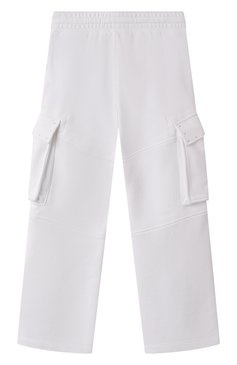 Детские хлопковые брюки-карго GIVENCHY белого цвета, арт. H30768 | Фото 2 (Нос: Не проставлено; Материал сплава: Проставлено; Девочки Кросс-КТ: Брюки-спорт; Случай: Повседневный; Материал внешний: Хлопок; Ростовка одежда: 12 лет | 152 см, 9 лет | 134 см, 5 лет | 110 см, 7 лет | 122 см, 13 - 15 лет | 158 см)