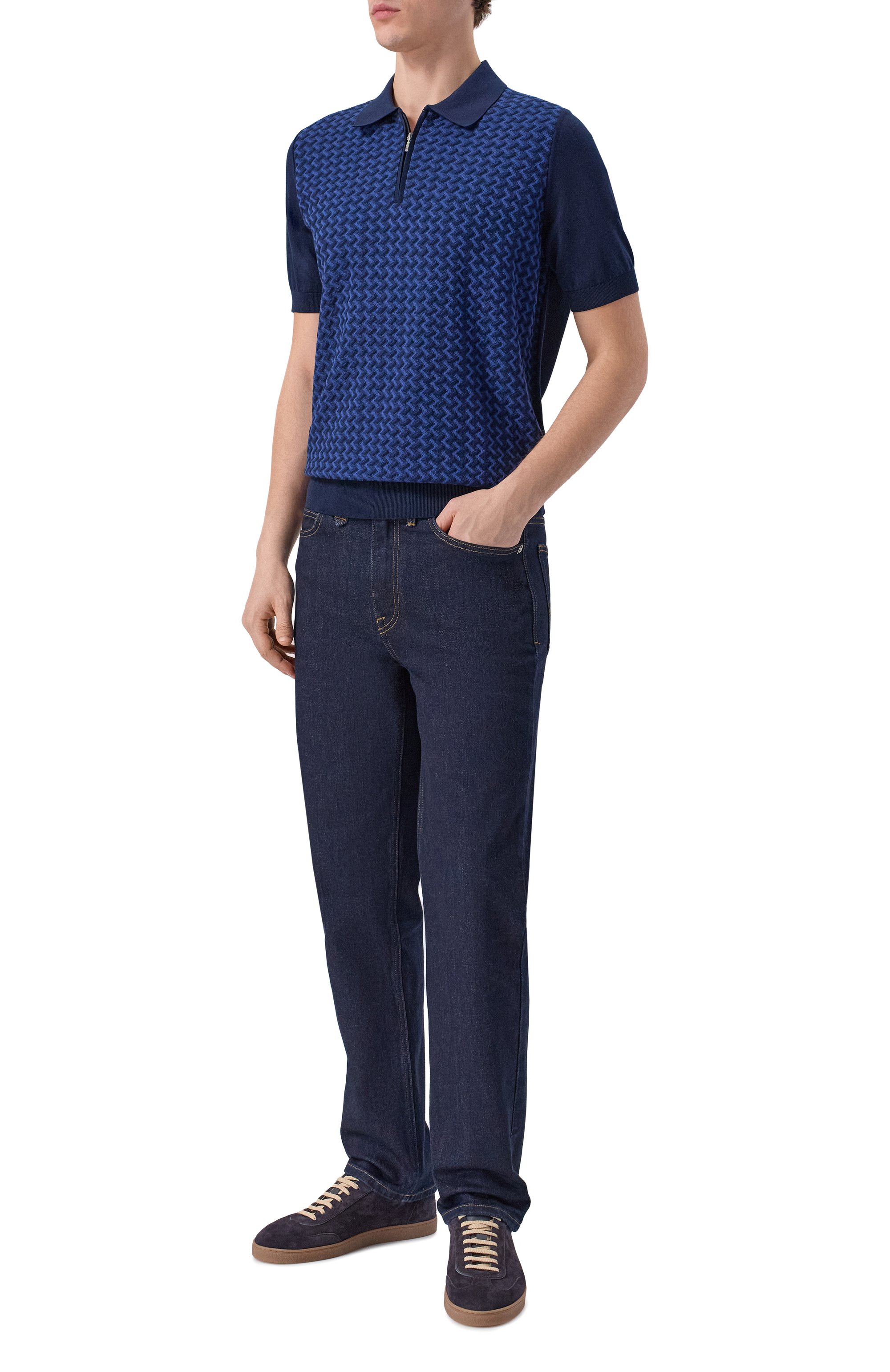 Поло из шелка и хлопка ZILLI, арт. KZP002M0145VMEXC0, фото 2