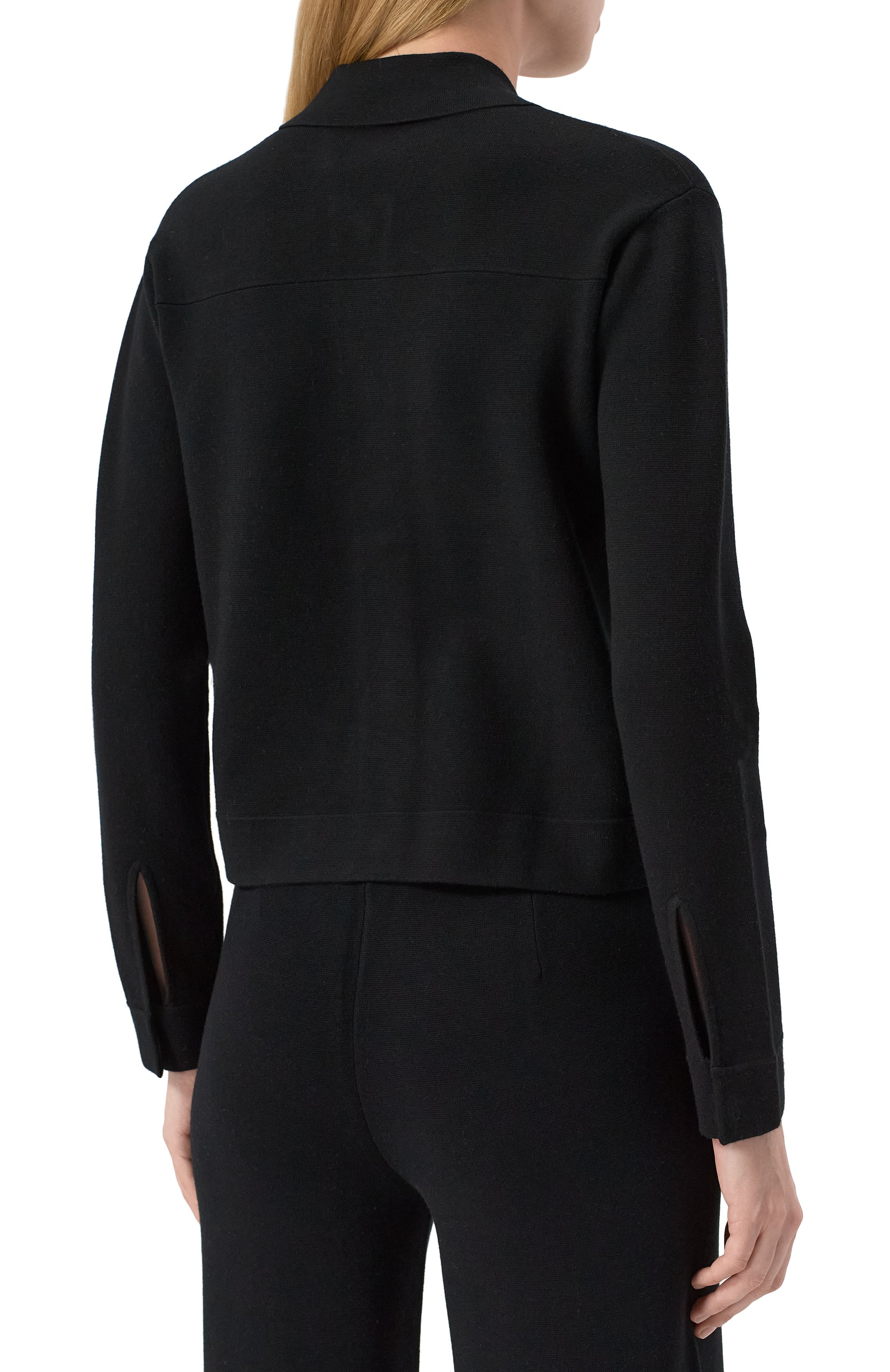 Жакет из вискозы MAX MARA STUDIO черного цвета по цене 59000 руб., арт. MIT0, фото 4 Жакет из вискозы MAX MARA STUDIO, арт. MIT0, фото 4