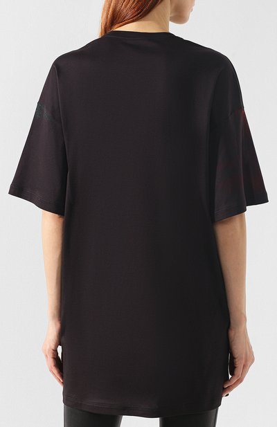 Хлопковая футболка BALMAIN черного цвета по цене 69950 руб., арт. RF11106/I062, фото 4 Хлопковая футболка BALMAIN, арт. RF11106/I062, фото 4