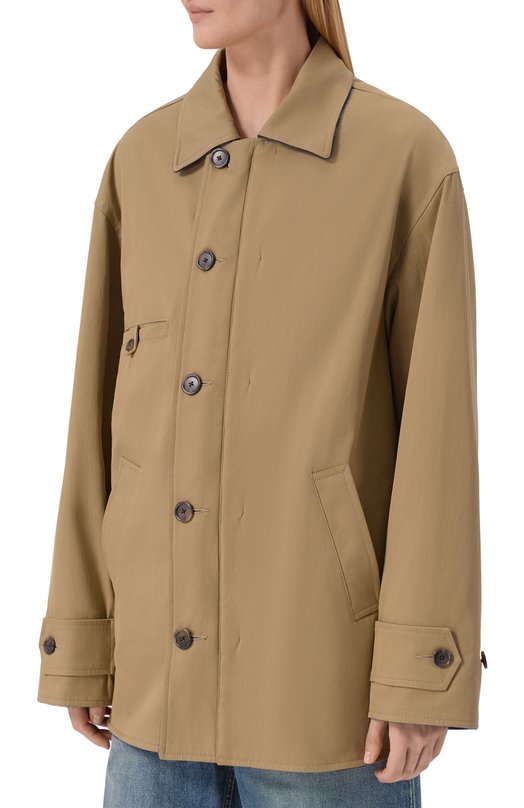Хлопковая куртка Maison Margiela S51AM0511/MTN154 Бежевый  S51AM0511/MTN154 Фото 3