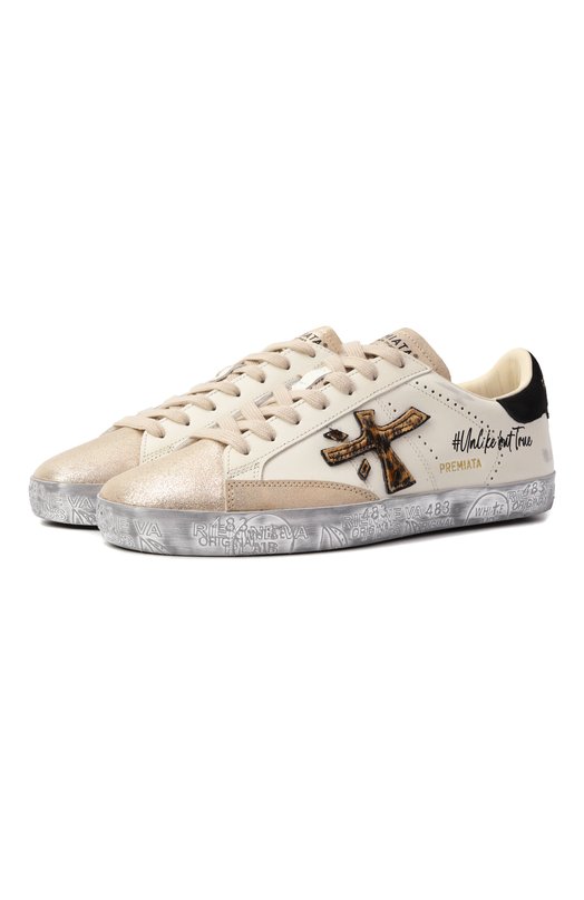 Кожаные кеды Steven-D Premiata STEVEND/VAR 7605 Белый STEVEND/VAR 7605