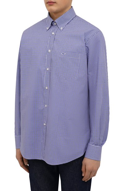 Хлопковая рубашка PAUL&SHARK синего цвета по цене 14050 руб., арт. C0P3004/C00, фото 3 Хлопковая рубашка PAUL&SHARK, арт. C0P3004/C00, фото 3