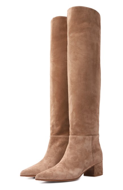 Женские замшевые ботфорты camoscio GIANVITO ROSSI, арт. G80233.45RIC.C45CAML