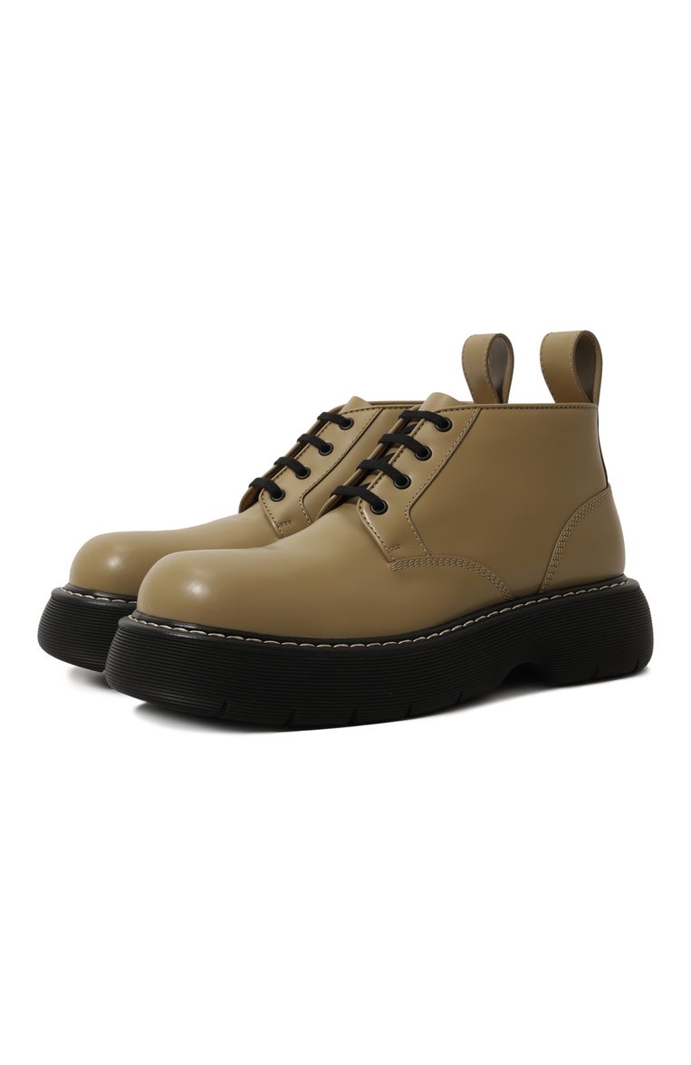 Мужские кожаные ботинки bounce BOTTEGA VENETA бежевого цвета, арт. 651256/V00H0 | Фото 1 (Каблук высота: Высокий; Материал внутренний: Натуральная кожа; Подошва: Массивная; Материал утеплителя: Без утеплителя; Мужское Кросс-КТ: Ботинки-обувь; Материал внешний: Натуральная кожа)