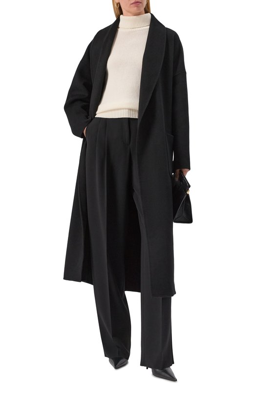 Пальто из шерсти и кашемира Jacob Lee WCC2078AW25B Чёрный  WCC2078AW25B Фото 2