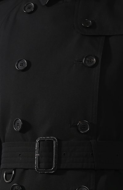 Двубортный тренч с поясом BURBERRY черного цвета по цене 213500 руб., арт. 3900843, фото 5 Двубортный тренч с поясом BURBERRY, арт. 3900843, фото 5