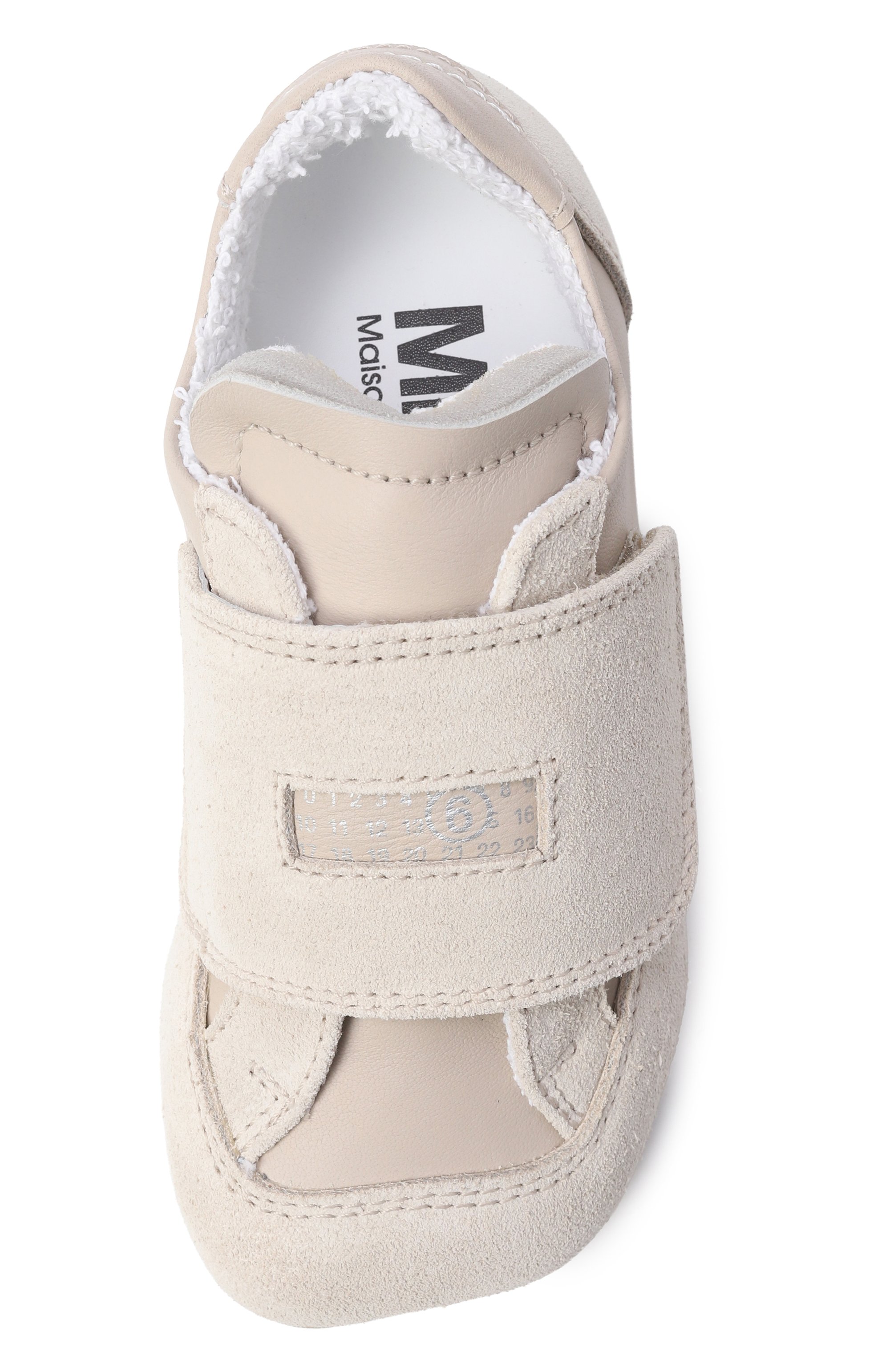 Кожаные кеды MM6 светло-бежевого цвета по цене 26150 руб., арт. 82408/VAR2_001, фото 4 Кожаные кеды MM6, арт. 82408/VAR2_001, фото 4