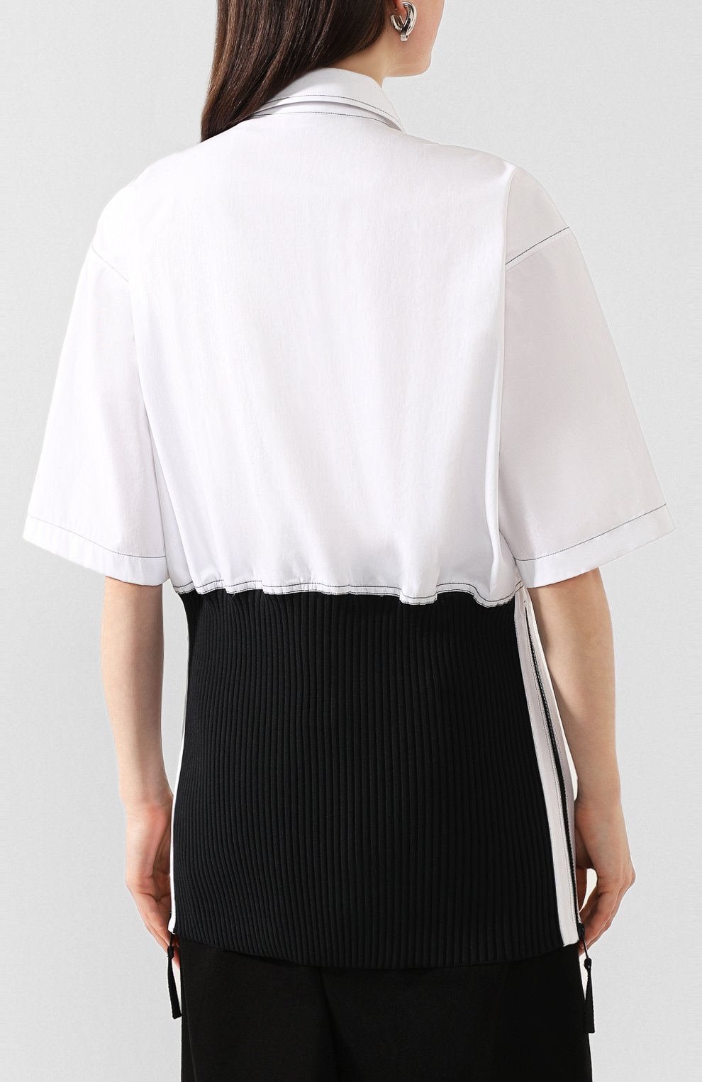 Хлопковая рубашка BURBERRY черно-белого цвета по цене 156000 руб., арт. 4564507, фото 4 Хлопковая рубашка BURBERRY, арт. 4564507, фото 4