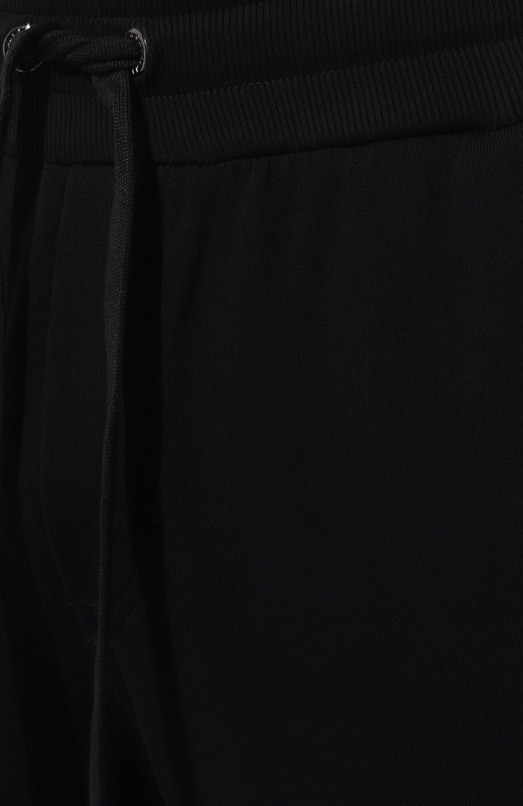 Мужские хлопковые брюки DOLCE & GABBANA темно-синего цвета, арт. GZ12AT/G7M4Y | Фото 5 (Материал внешний: Хлопок; Длина (брюки, джинсы): Стандартные; Стили: Кэжуэл; Случай: Повседневный; Автоматизация состава: Проставлено; Автоматизация ТО: Проставлено)