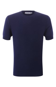 Мужской джемпер CANALI темно-синего цвета, арт. C1079/MK02267 | Фото 1 (Длина (для топов): Стандартные; Драгоценные камни: Проставлено; Рукава: Короткие; Материал сплава: Проставлено; Принт: Без принта; Вырез: Круглый; Мужское Кросс-КТ: Джемперы; Стили: Кэжуэл; Материал внешний: Хлопок, Синтетический материал)