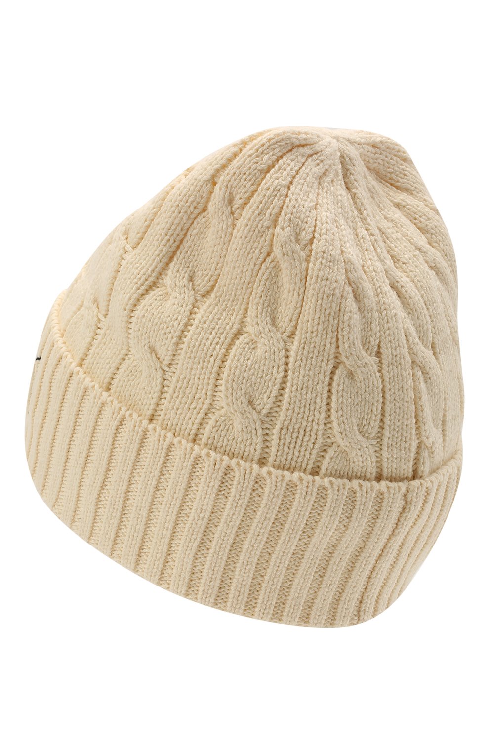 Хлопковая шапка POLO RALPH LAUREN кремового цвета по цене 8995 руб., арт. 455849474, фото 2 Хлопковая шапка POLO RALPH LAUREN, арт. 455849474, фото 2