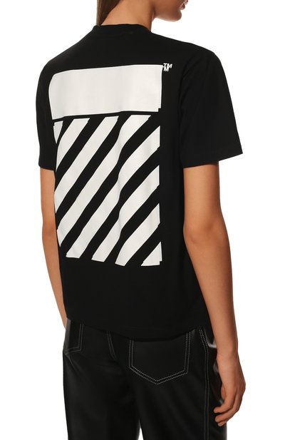 Хлопковая футболка OFF-WHITE, арт. 0WAA049C99JER001, фото 4