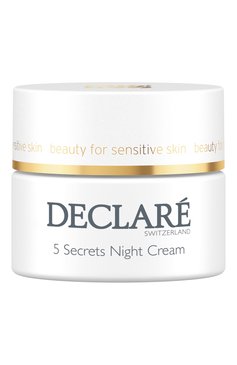 Ночной восстанавливающий крем 5 secrets night cream (50ml) DECLARE бесцветного цвета, арт. 785 | Фото 1 (Обьем косметики: 100ml; Тип продукта: Кремы; Назначение: Для лица)