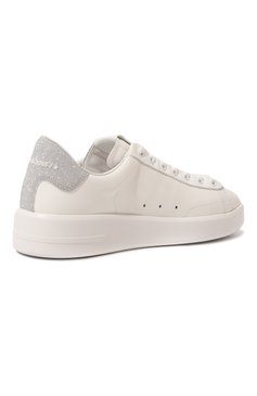 Женские кожаные кеды purestar GOLDEN GOOSE DELUXE BRAND белого цвета, арт. GWF00197.F | Фото 5 (Подошва: Платформа; Материал внутренний: Натуральная кожа; Стили: Гранж; Материал сплава: Проставлено; Материал утеплителя: Без утеплителя; Драгоценные камни: Проставлено)